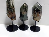 Garden Quartz Raw Bottom Point With Stand #1
