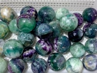 29 Pieces Beautiful Feather Fluorite Sphere Balls
