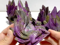 5 Pieces Atlantisite Nine-tailed Foxes Carving (With Crack)