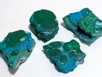4 Pieces High Quality Beautiful Chrysocolla Mixed Malachite Slab Specimen