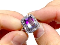 Beautiful Cut Faceted Fluorite Sugar Cube Ring Wholesale