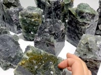 10 Pieces Cutting Fluorite Mineral Geode Cubes Specimen Tower