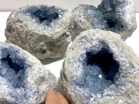 4 Pieces Large Blue Celestite Cluster Home Decor