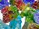 14 Pieces Aura Colorful Clear Quartz Cluster