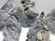 5 Pieces Black Clear Quartz Cluster Raw Side Tower