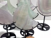 7 Pieces Fluorite Moon Carving With Stand