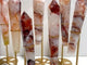 7 Pieces Fire Quartz Point Magic Scepter Wand With Stand