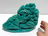 Unique Amazonite Landscape Pavilion Carving #6