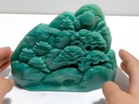 Beautiful Amazonite Landscape Pavilion Carving #2