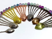 Colorful Fluorite Sphere Coffee Spoon Wholesale