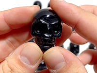 30 Pieces Black Agate Skull Carving