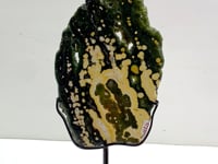 Unique 8th Vein Ocean Jasper Slab With Stand #2