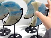 5 Pieces Trolleite Stone Moon With Stand