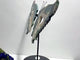 Very Large Geode Druzy Moss Agate Butterfly Wing Carving With Stand