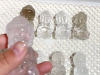8 Pieces Beautiful Clear Quartz Buddha Carving