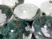 6 Pieces Moss Agate Bowl Carving