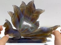 Geode Agate Druzy Nine-tailed Fox Carving #15