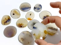 12 Pieces Natural Rare Scenic Dendritic Agate Cabochon