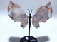 Unique Sakura Flower Agate Butterfly Wing Carving With Stand