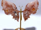 Beautiful Sakura Flower Agate Butterfly Wing Carving With Stand