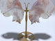 Beautiful Geode Sakura Flower Agate Butterfly Wing Carving With Stand