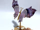 Unique Purple Sakura Flower Agate Butterfly Wing With Stand