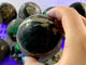 11 Pieces Volcano Agate Sphere(UV-Reactive)
