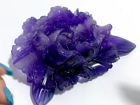 Beautiful Purple Fluorite Flower Carving #3