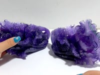 2 Pieces Purple Fluorite Chinese Cabbage Carving #4