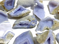13 Pieces Geode Druzy Blue Chalcedony