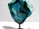 Unique Chrysocolla Mixed Malachite Specimen Raw Bottom With Stand