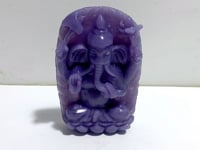 Unique Purple Jade Ganesha Carving