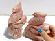 2 Pieces Pink Opal Birds Carving