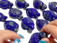 13 Pieces Lapis Lazuli Sea Turtles Carving