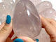 17 Pieces Six Star Line Rose Quartz Eggs With Rainbow