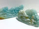 2 Pieces Beautiful Caribbean Calcite Landscape Pavilion Carving #9