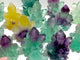17 Pieces Beautiful Rainbow Fluorite Cluster Carving