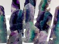 13 Pieces Rainbow Fluorite Raw Side Tower