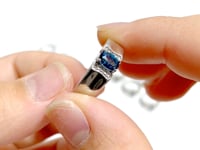 2 Types Heat Treatment Blue Topaz Ring Wholesale