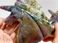 5 Pieces Ocean Jasper Unicorn Carving Closeout