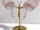 Unique Pink Sakura Agate Butterfly Wing Carving With Stand