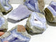 7 Pieces Geode Blue Chalcedony Druzy