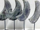 4 Pieces Beautiful Labradorite Moon Carving With Stand
