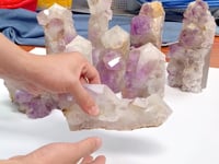 9 Pieces Raw Amethyst Cluster Polished Point (Sea Freight Only)