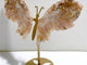Beautiful Sakura Flower Agate Butterfly Wing Carving With Stand