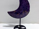 Large Charoite Moon Carving With Stand #7