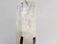 Large Clear Quartz Double Point Raw Bottom With Stand