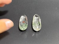 2 Pieces Butterfly Garden Quartz Inner Scene Carving