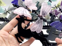 Mixed Materials Butterfly Wing Carving With Deer Stand Wholesale