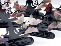 Mixed Materials Butterfly Wing Carving With Yoga Woman Stand Wholesale